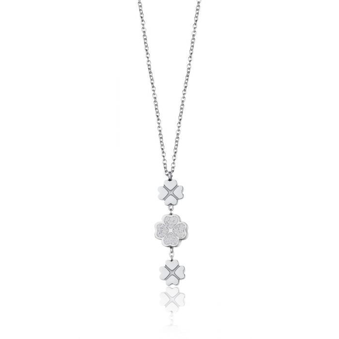 Collana Quadrifogli Con Glitter