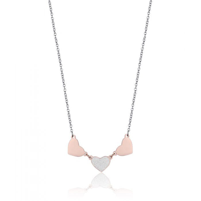 Collana Con Cuori E Glitter