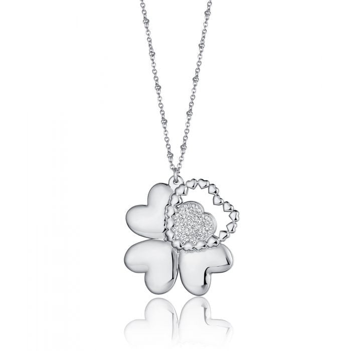 Collana Con Quadrifoglio E Cuore