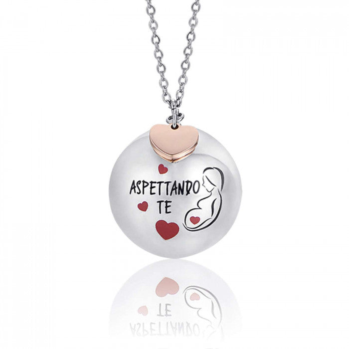 COLLANA CHIAMA ANGELI IN ACCIAIO "ASPETTANDO TE"