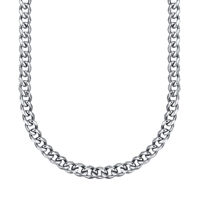 COLLANA UNISEX IN ACCIAIO CON MAGLIA CATENA  9 MM