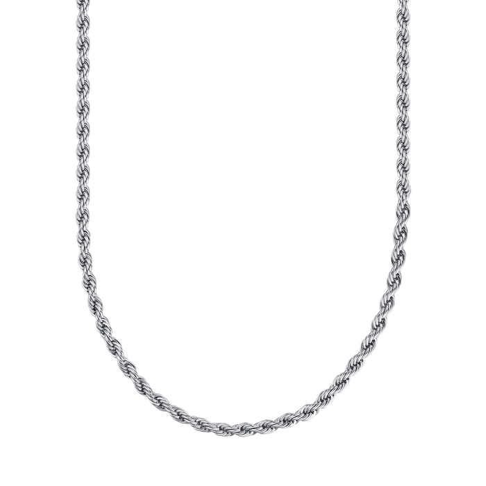 COLLANA UNISEX TORCHON IN ACCIAIO 4 MM