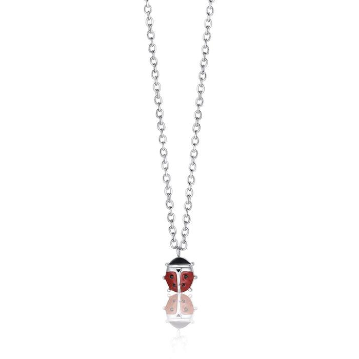 COLLANA BAMBINA IN ACCIAIO CON COCCINELLA