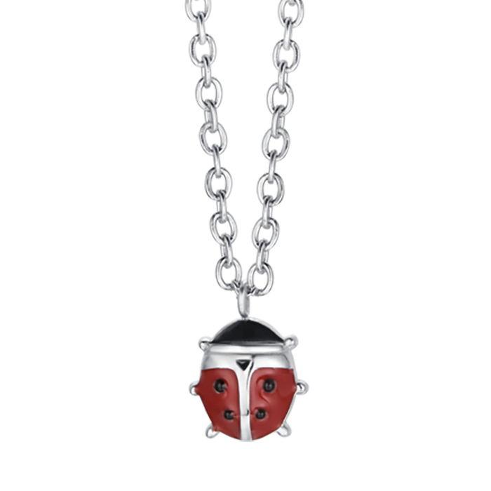 COLLANA BAMBINA IN ACCIAIO CON COCCINELLA