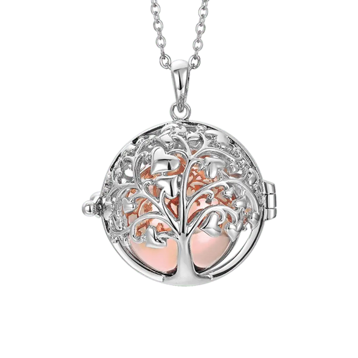 COLLANA CHIAMA ANGELI CON ALBERO DELLA VITA ACCIAIO