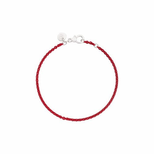 BRACCIALE IN ARGENTO ROSSO