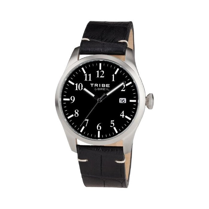 CLASSIC ELEGANCE OROLOGIO CON QUADRANTE NERO E INDICI BIANCHI