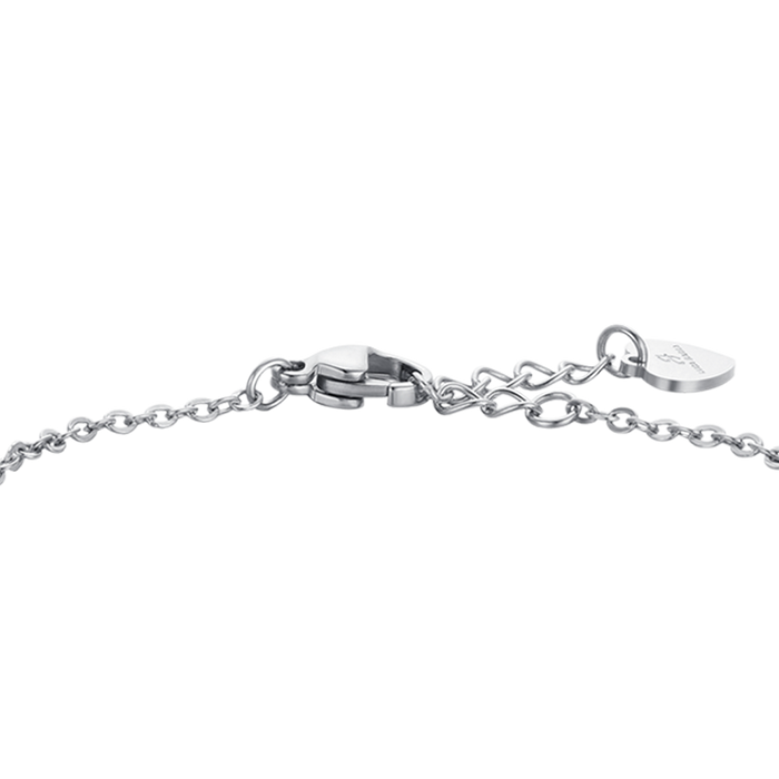 BRACCIALE BAMBINA IN ACCIAIO CUORI E PIASTRA