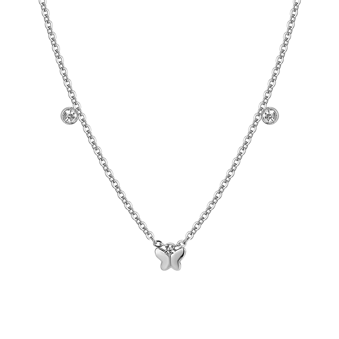 COLLANA BAMBINA IN ACCIAIO CON FARFALLE