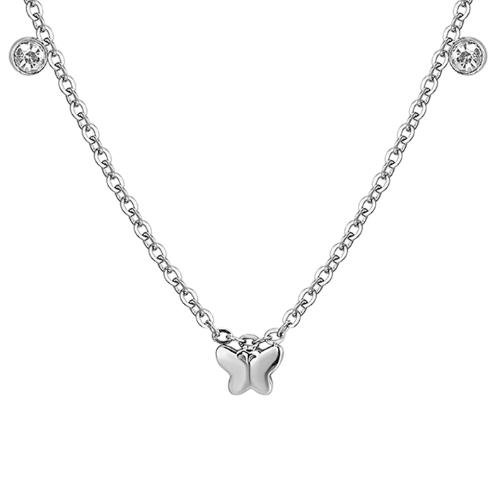 COLLANA BAMBINA IN ACCIAIO CON FARFALLE