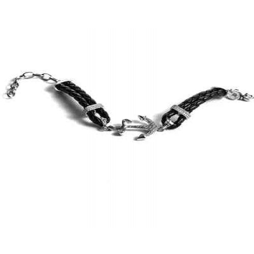 Bracciale cuoio ancora