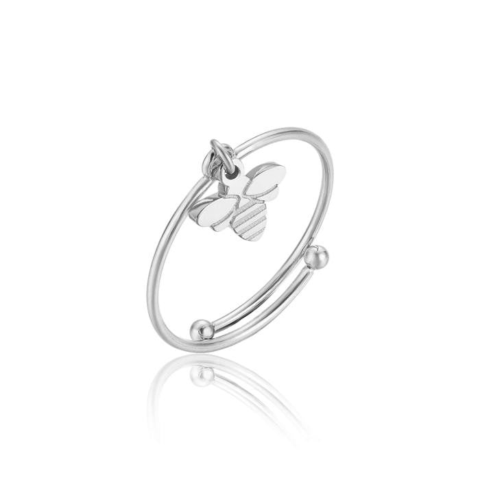 Anello In Acciaio Con Ape Misura M