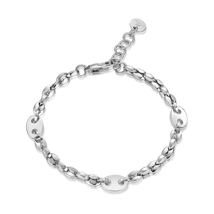 Bracciale In Acciaio Con Elementi In Acciaio