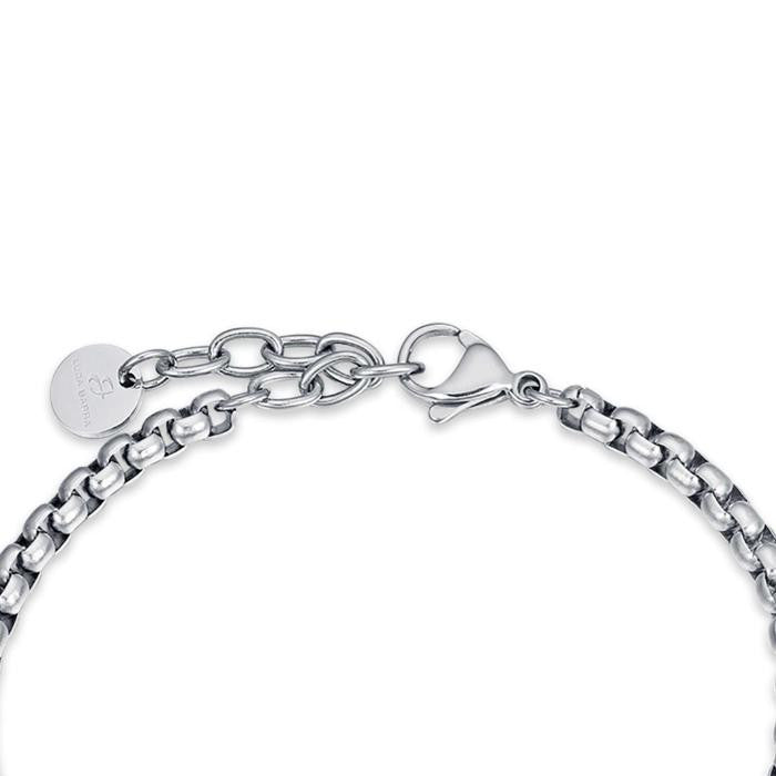Bracciale in acciaio con ancora ip rose
