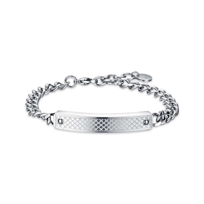 Bracciale in acciaio con piastra