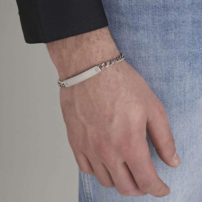 Bracciale in acciaio con piastra