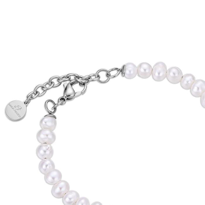 Bracciale Con Perle E Gufo