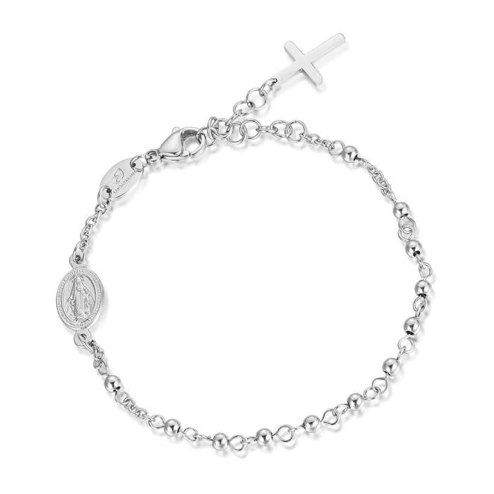 Bracciale Rosario In Acciaio Con Sfere In Acciaio