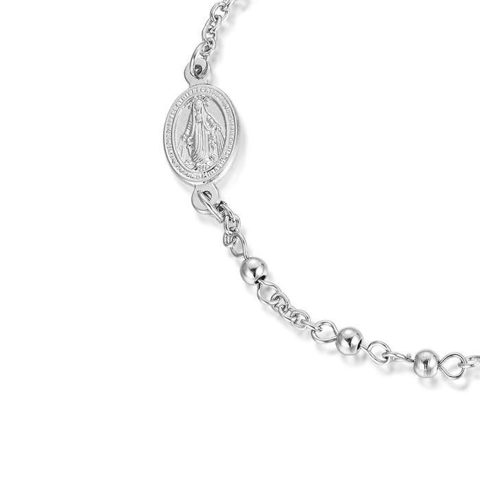 Bracciale Rosario In Acciaio Con Sfere In Acciaio