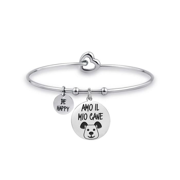 Bracciale In Acciaio Amo Il Mio Cane