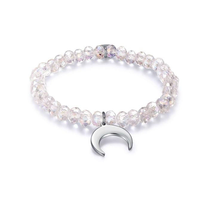 Bracciale Con Cristalli  Bianchi E Luna