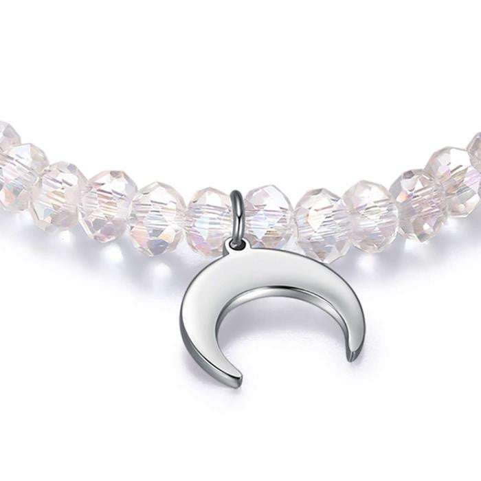 Bracciale Con Cristalli  Bianchi E Luna