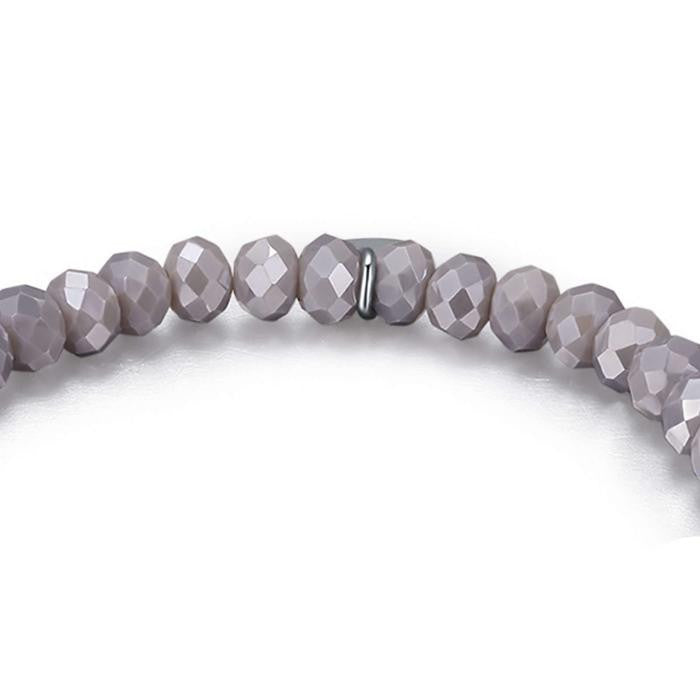 Bracciale Con Cristalli  Grigi E Infinito