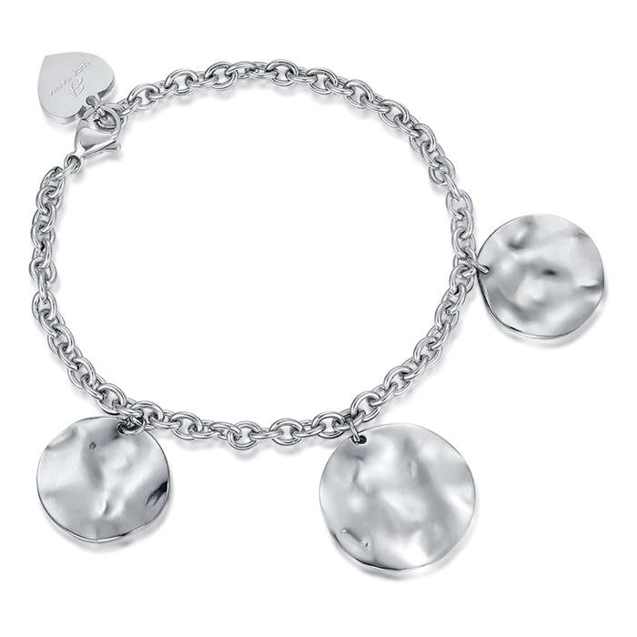 Bracciale In Acciaio Effetto Martellato