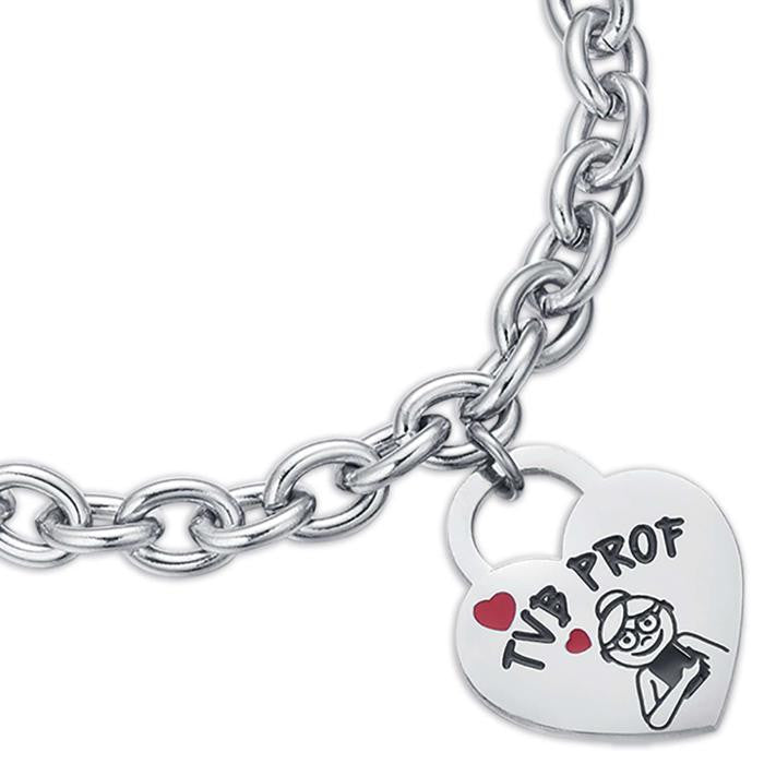 Bracciale In Acciaio Con Cuore Tvb Prof