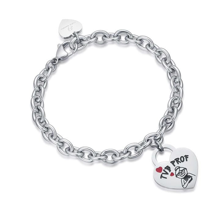 Bracciale In Acciaio Con Cuore Tvb Prof