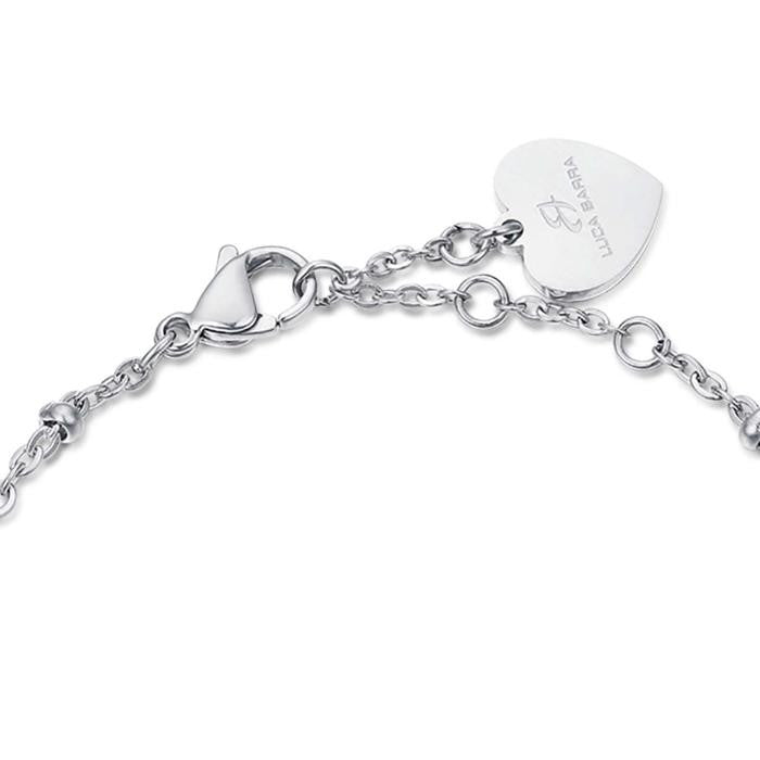 Bracciale In Acciaio Con Stelle Con Cristalli Bianchi