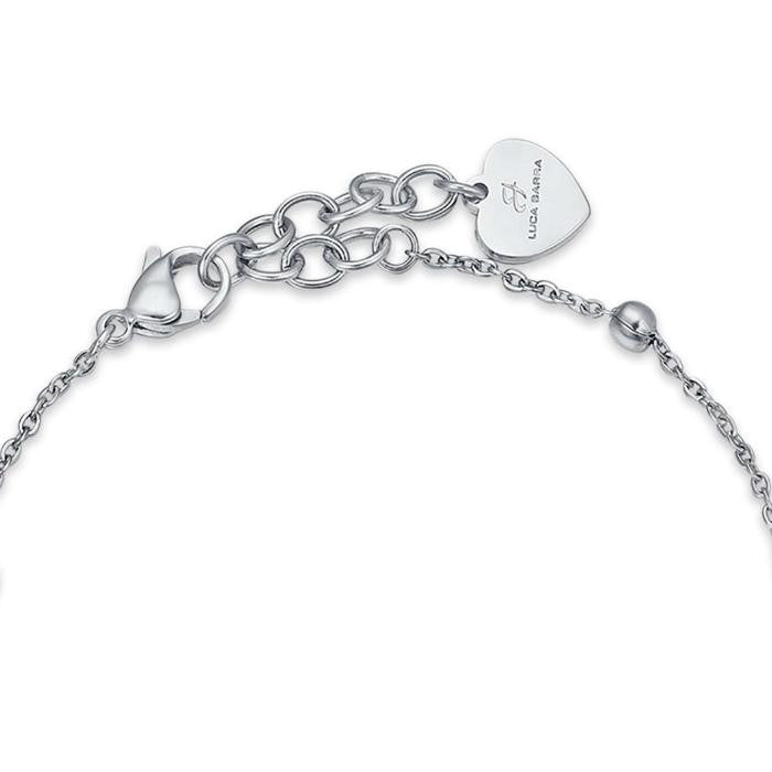 Bracciale In Acciaio Con Cuori E Corno