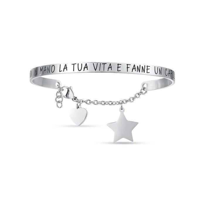 Bracciale In Acciaio Con Scritta Prendi In Mano La Tua Vita