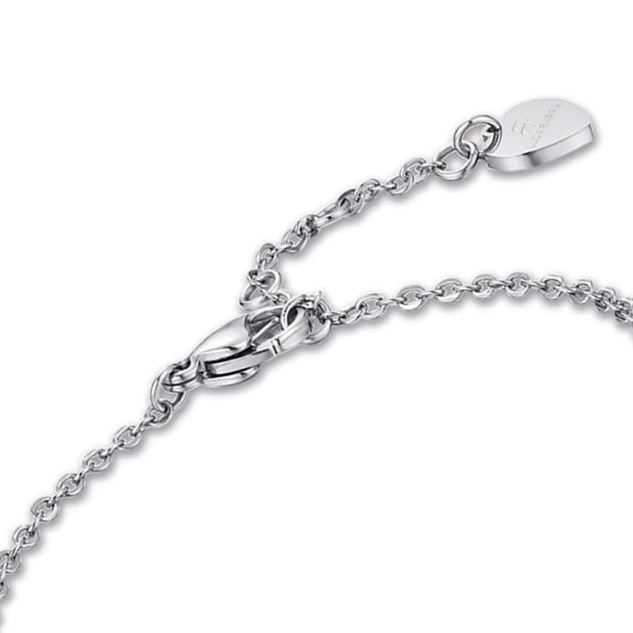 Bracciale In Acciaio Con Cuori E Pietre Blu