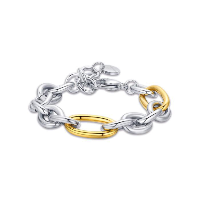 Bracciale In Acciaio E Acciaio Ip Gold