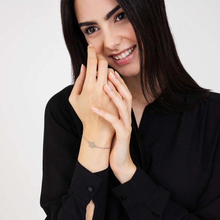 Bracciale in acciaio con stella