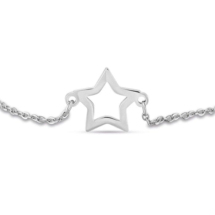 Bracciale in acciaio con stella