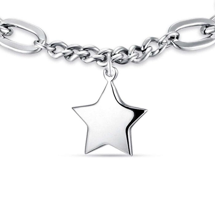 Bracciale in acciaio con stella