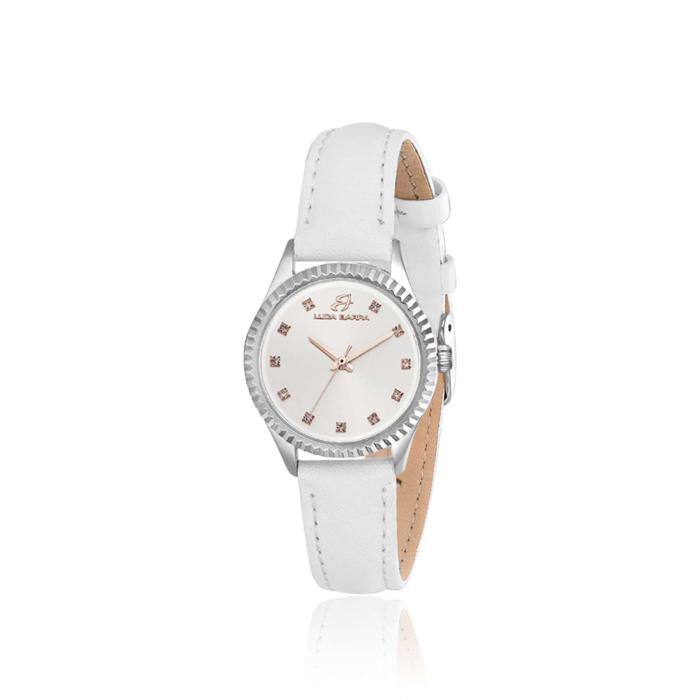 18 - Orologio Acciaio Donna Cinturino E Quadrante Bianco