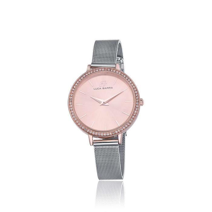 Orologio Con Cassa In Acciaio Con Cristalli