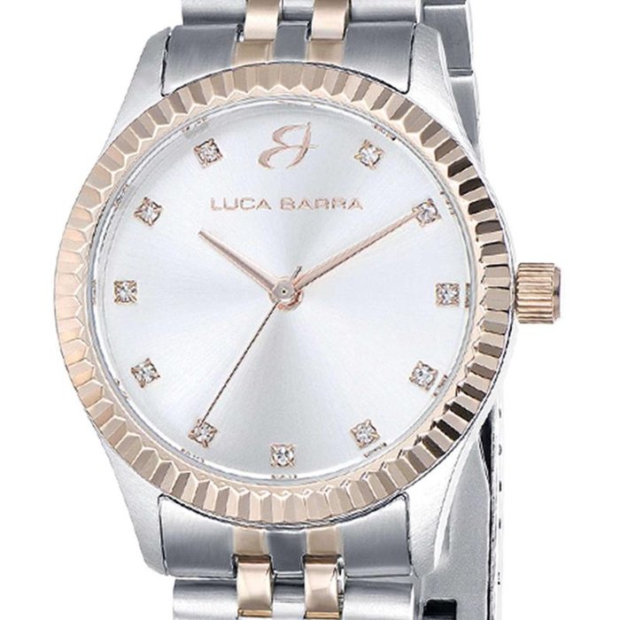 Orologio con cassa in acciaio rosé
