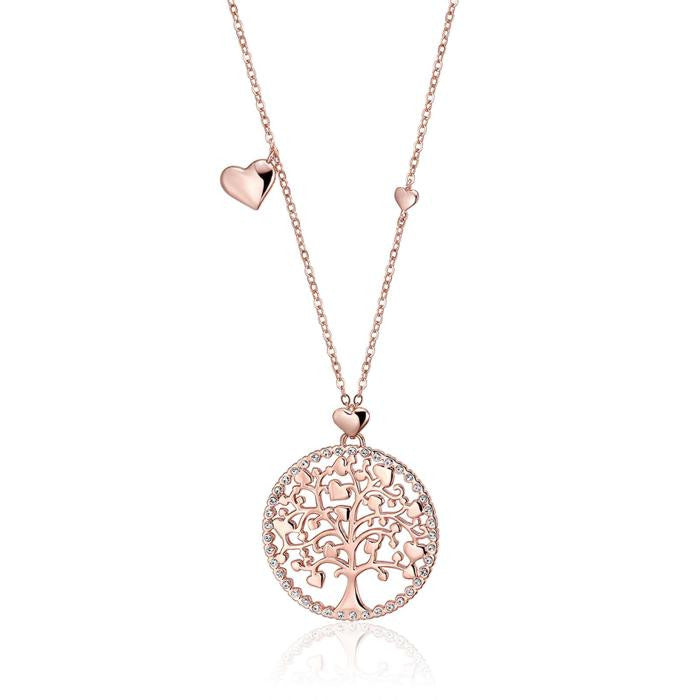 Collana Lunga In Acciaio Rose' Albero Della Vita
