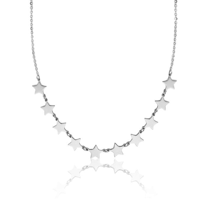 Collana In Acciaio Con Stelle