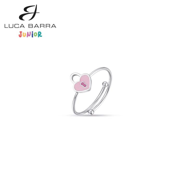 Anello In Acciaio Con Cuore Lucchetto