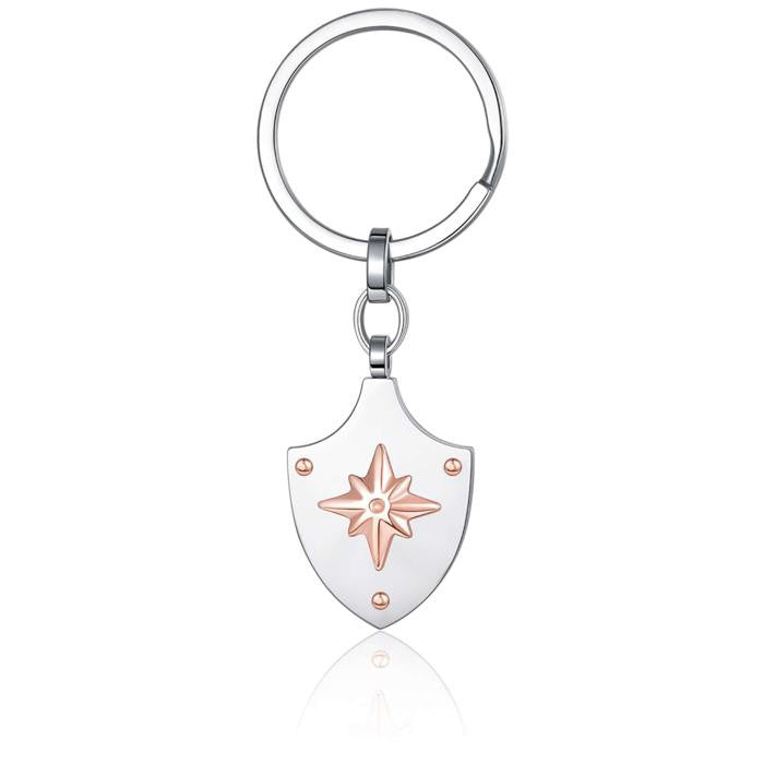 Portachiavi In Acciaio Con Rosa Dei Venti In Acciaio Ip Rose