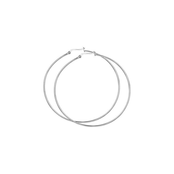 ORECCHINI DONNA CERCHIO IN ACCIAIO DIAMETRO 63 MM
