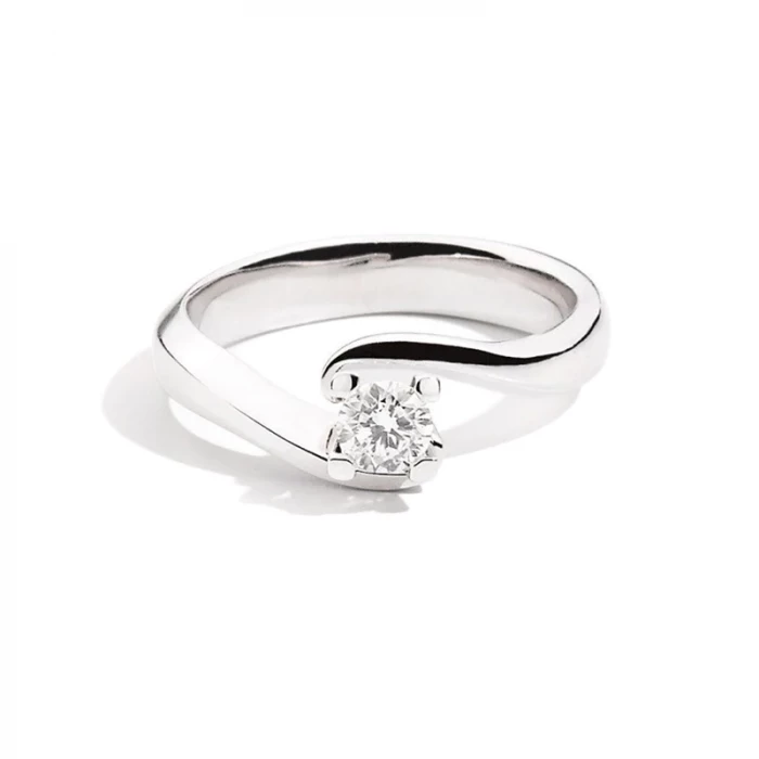 Anello maria teresa solitario br 0.18