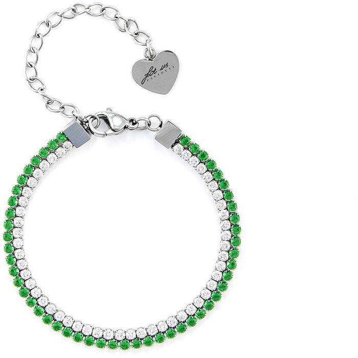 Bracciale tennis doppio filo zirconi