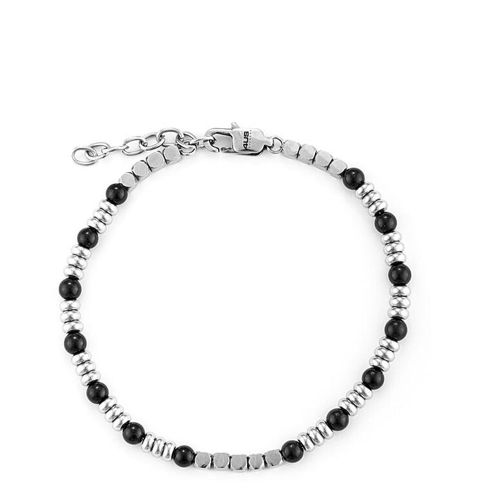 Bracciale rondelle sfere onice