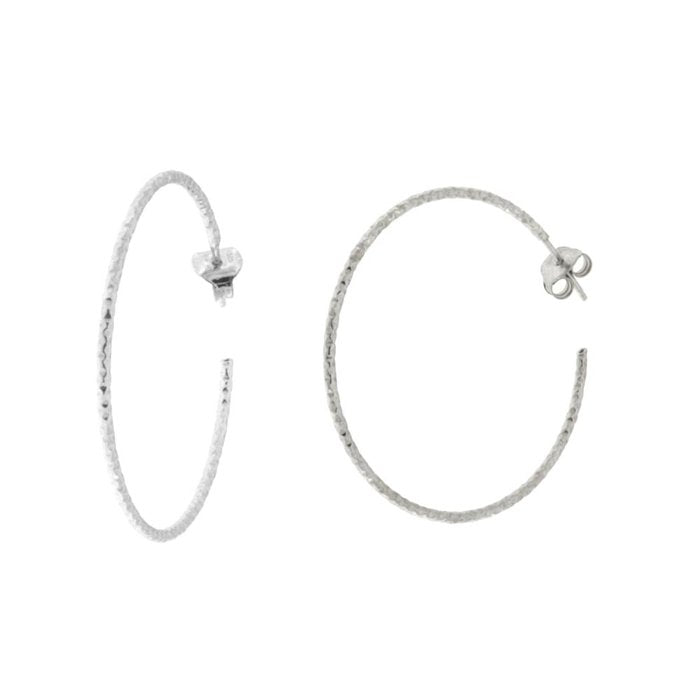 Orecchini in Argento 925  a cerchio con cristalli